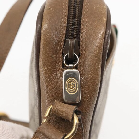 GUCCI GG Supreme Web Sherry Line Shoulder Bag PVC Beige 116 02 089 Auth BA6301 - Picture 8 of 16